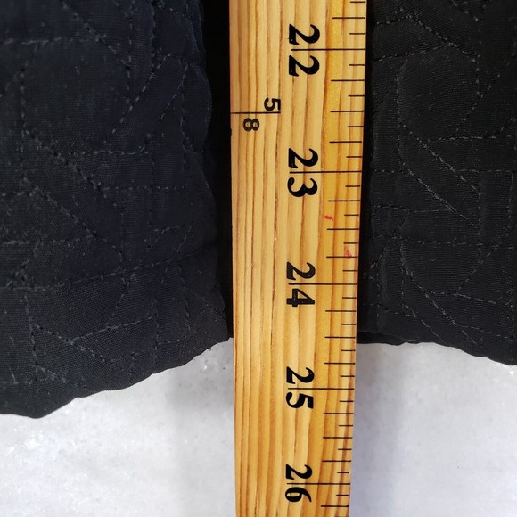 Gallery Quilted Jacket Coat Womens Small Black 4 Pockets Cinched Back Classic - Picture 11 of 15